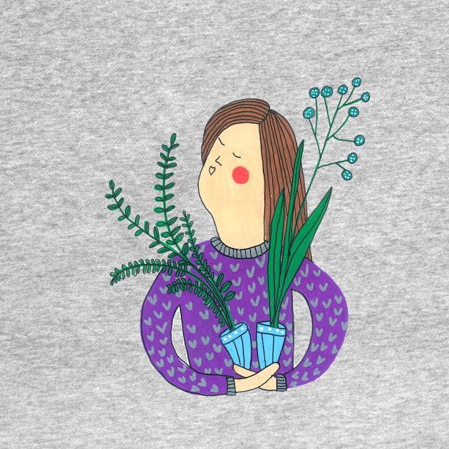 Lady With Plants by DoodlesAndStuff